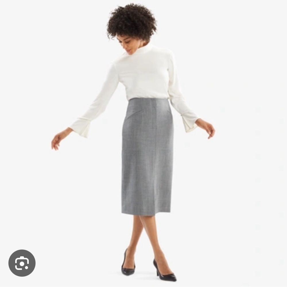 NWT Mm Lafleur Surrey Skirt in Sharkskin - 4